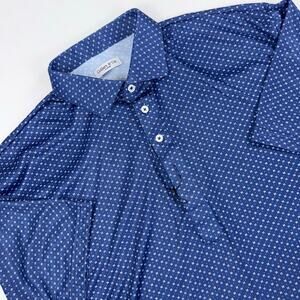 Collars & Co Men's Semi Spread Collar Polo Shirt XL Los Cabos Blue Star
